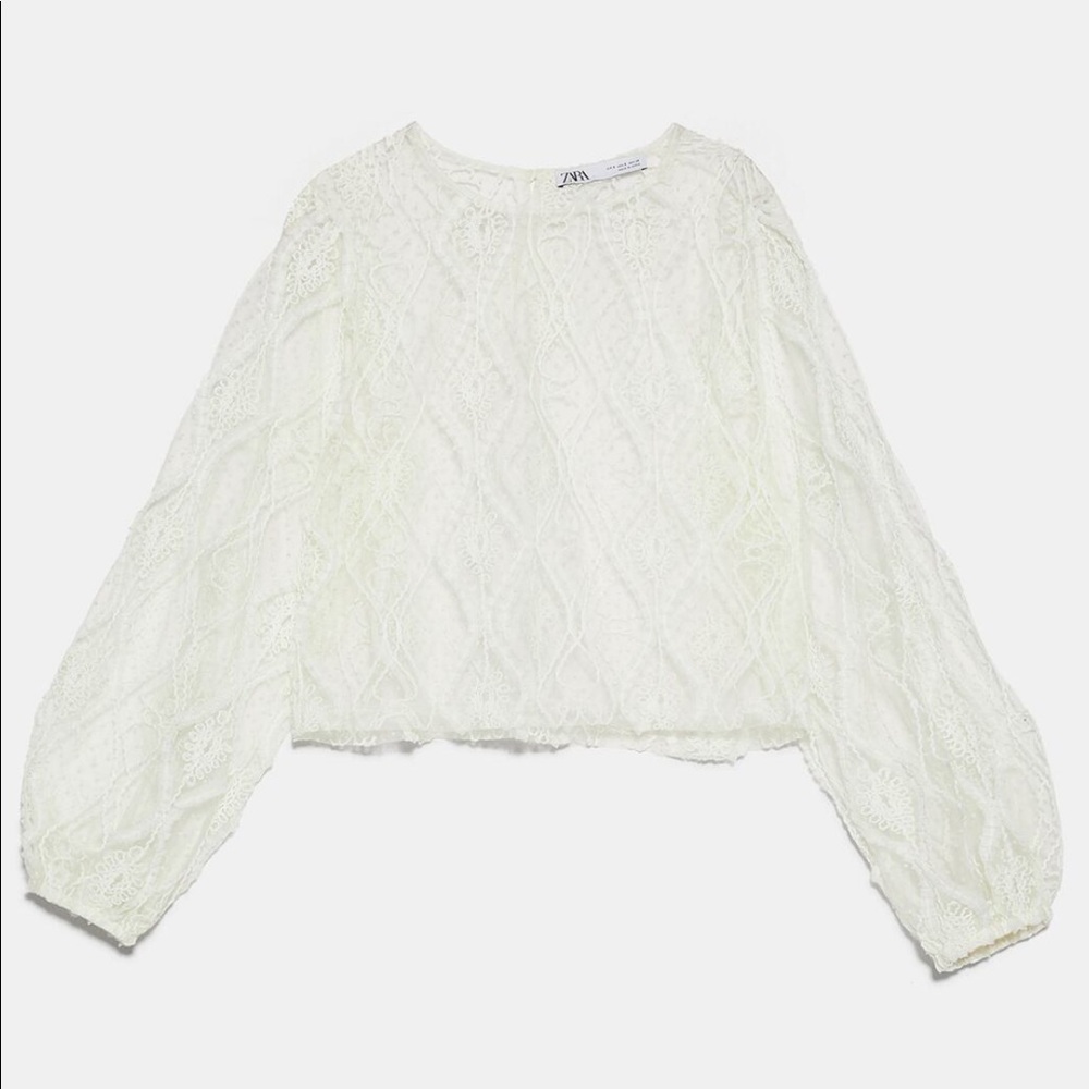 ZARA Mesh Tulle Top - Picture 7 of 10